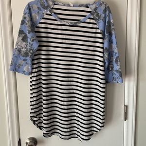 PinkBlush Maternity Baseball Striped Shirt